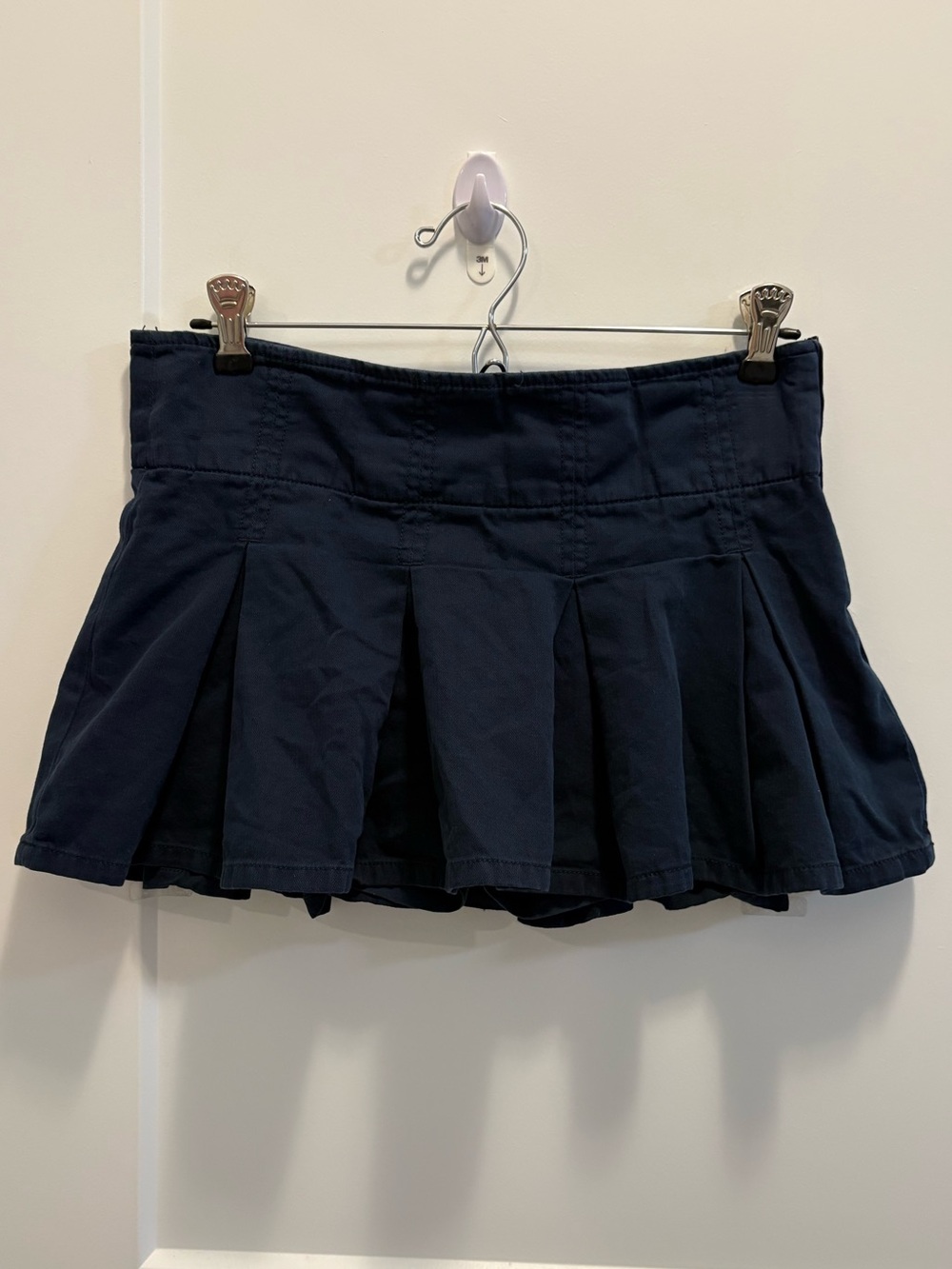 Garage navy pleated mini skirt #123